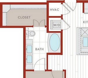 Aura Bluffview Apartments B1 Floor Plan Aura Bluffview Apartments B1 Floor Plan